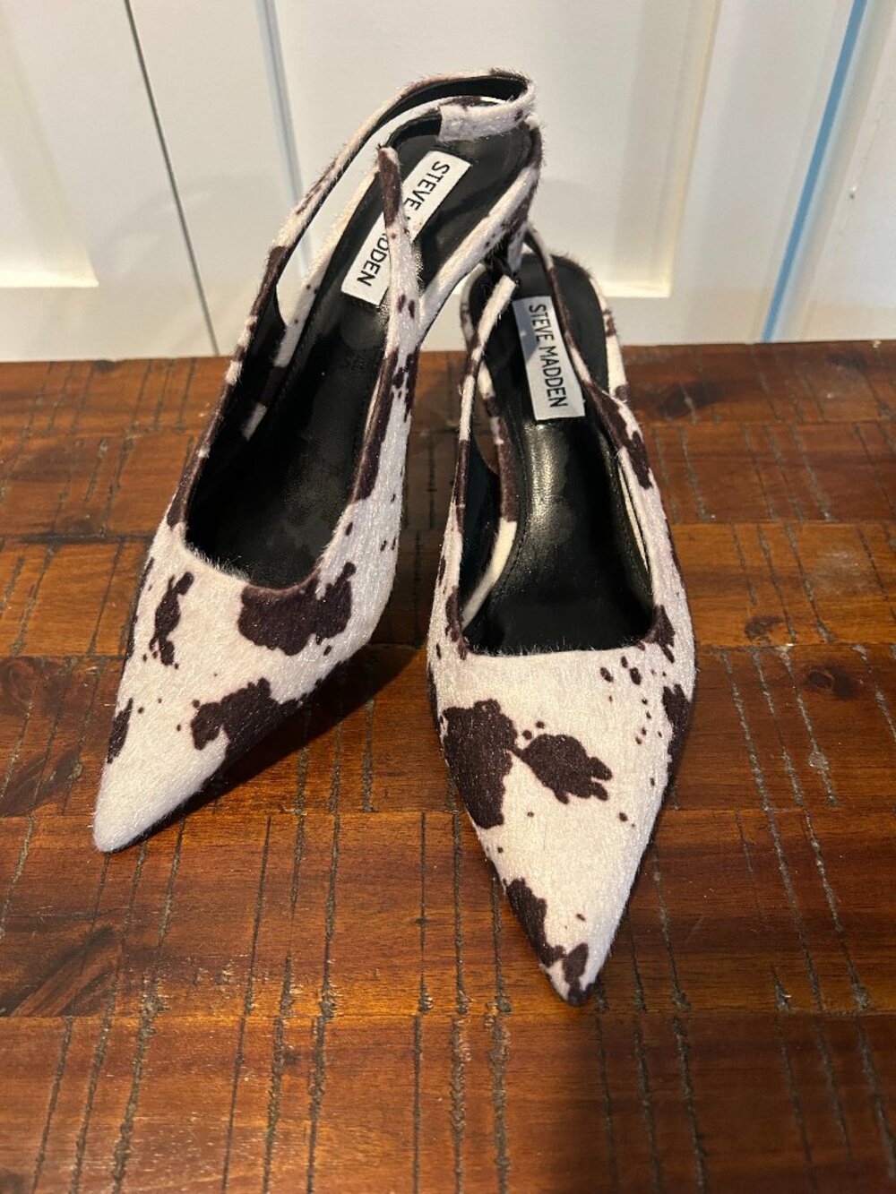 Steve Madden, Women's Cow Print Slingback, Size 6